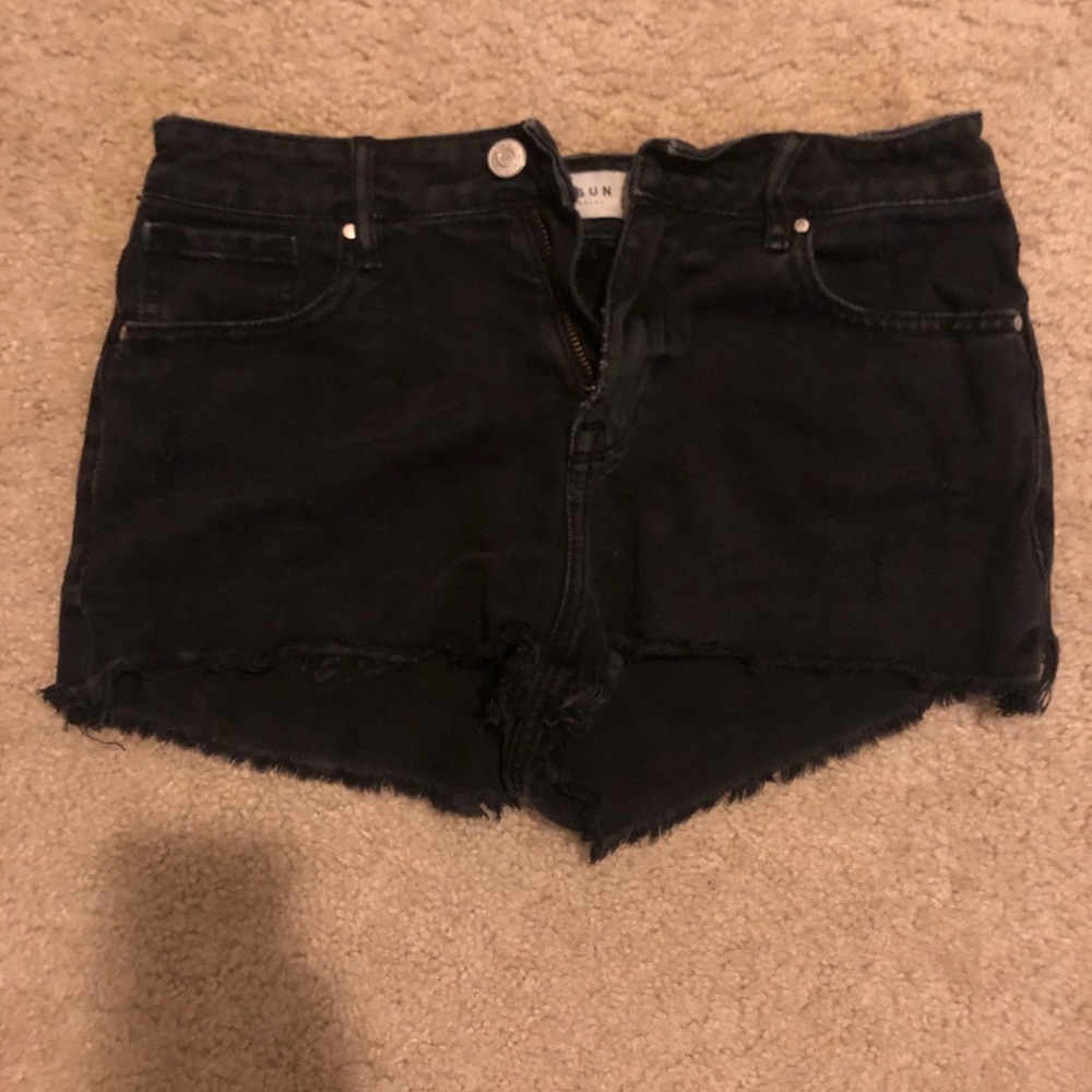 black denim pacsun short shorts